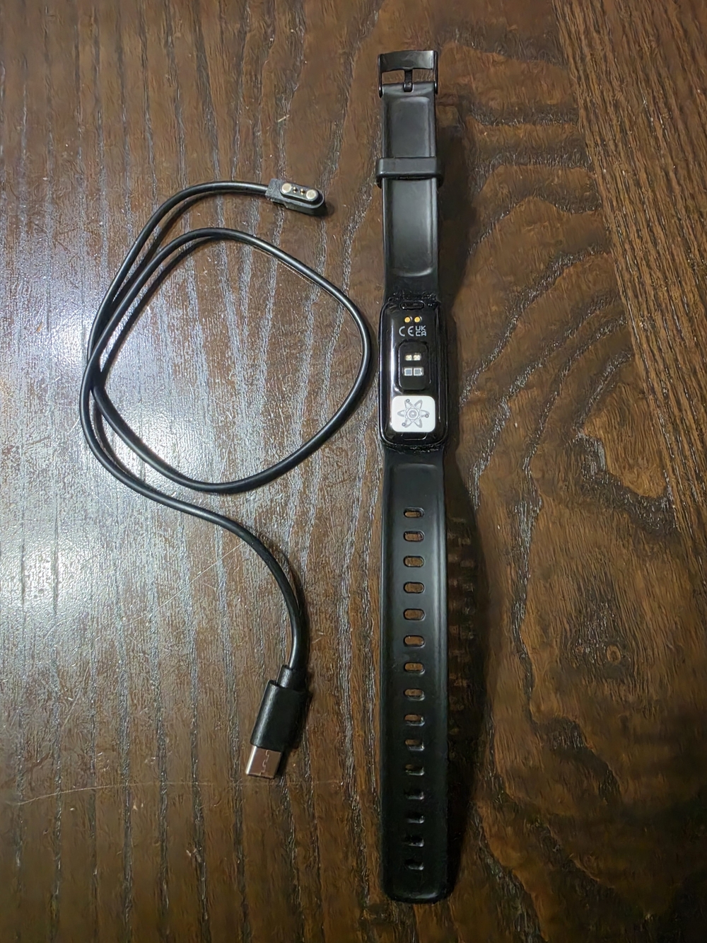Black Fitness Tracker Smart Watch with USB Charger
